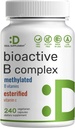 Bioactive Vitamin B Complex for Men " Women, 240 Veggie Capsules - Methylated B Complex " Esterified Vitamin C - High Potency " easy Abrption – Immune, Energy " Metabolism supplement – Non-GMO