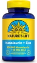 Natural's Life Monolaurin Plus Zinc Immune Support Supplemento - 936mg Monolaurin da Coconuts Raw, Zinc 15mg, Supports Gut Health, Balanced Gut Flora, 60-Day Guarantee, 45 Serv, 90 Capsule Vegetariani