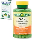 NAC 补充 N- Acetyl Cysteine + 1000 mg, 100 伯爵 + imune 支持, 蔬菜 Capsules → Gluten - Free, Soy Free, Lactose free → 与硒和钼一起