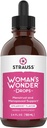 Strauss Heartdrops Wonder Drops; Menstruel & Menopausale Support i Spearmint Flavour, Natural Formel, Gluten- Free, Soy- Free, Non- GMO, 3.4oz Flaske