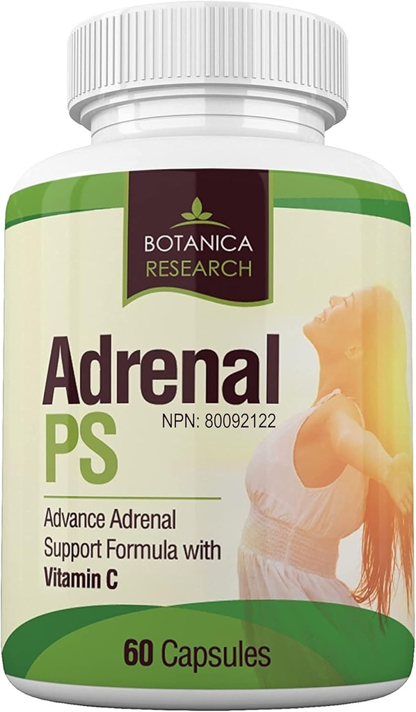Adrenal Fatigue Support supplement with Premium Rhodiola Rosea Herb Extract, L-Tyrosine, Panax Ginseng, Holy Basil - PS Cortisol Gland Complex for Health Insufficiency cool Energy Response