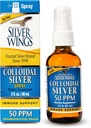 Natural Path Silver Wings Colloidal Silver Liquid - Daily Immune Support Supplement - 50ppm (250mcg) - 2oz Sprey