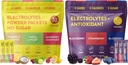 Keto Vitals Tropical & Berry Assorted 2 Pack Bundle Electrolyte Powder Bundle: Тропически и Бери Асорти Аромати - Sugar-Free & Zero Calory Electrolyte Drink Mix Packets, 60 Servings