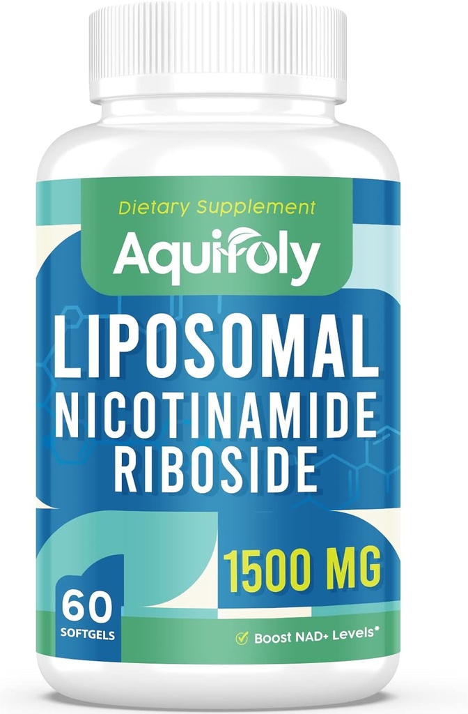 Liposomālais nikotīnamīds Ribosīda papildinājums 2000 mg ar TMG un Pterostilbenu maksimālai absorbcijai, labāks par NAD, NAD+, šūnu enerģija un vecuma aizsardzība, 60 Softgels