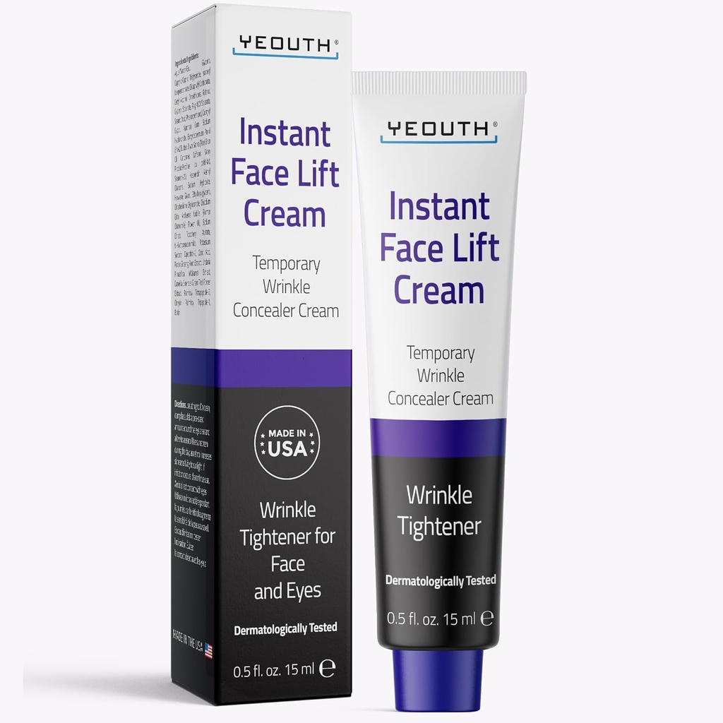 YEOUTH Elevador Instantáneo cara crema, cabelo temporal que ilumina baixo crema ocular para mulleres, iluminación e elevación Concealer 15ml
