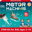 蝴蝶Edu Fields 20in1 STEM Project Kit for Kids Ages 5-7 6-8 8-10 STEM Toys for Kids 5 6 7 8 9 10岁汽车机 - 机器人与工程玩具 - 6 7 8 9 10岁礼物