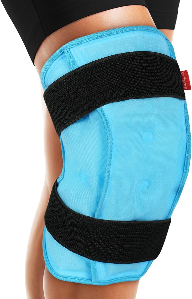 Comfytemp 3D põlve Ice Pack Wrap vigastuste taaskasutatav geel, FSA Abikõlblikud, Põlve Külma Pack Brace Füüsiline ravi Meniscus Tear, jalgade valu, asendamine, artriit, lihaste taastamine, kirurgia Saada hästi kingitus