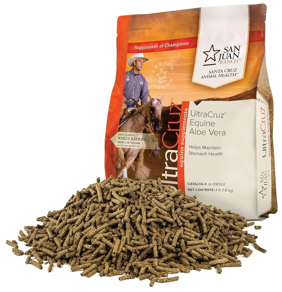 UltraCruz - sc- 516522 Equine Aloe Vera dodatek pro koně, 4 LB, Pellet (64 denní dodávka)