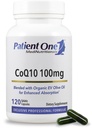 Patient One Coenzyme Q10 (CoQ10) 100 mg | Antioxidant Supplement to Support Heart and Vascular Health* | with Organic Olive Oil | 120 Capsules