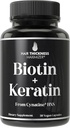 Klinicky osvědčený Keratin + Biotin růst vlasů doplněk. S Cynatine HNS Keratin Klinicky studoval pro tlustší, zdravější vlasy. Pro ženy a muže. Vylepšený s Biotin 10000mcg pro Max Výsledky