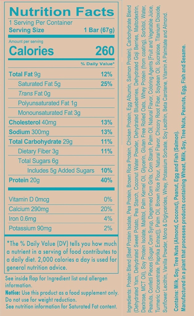 REDCON1 MRE Bar, Ciambella Sprinkled, 20g Bar di Proteine Alimentari Intere con Olio MCT - Facile da Digerire, Delicious Meal Sostituzione Bar - Anytime Protein Snack, Post o Pre Workout Bar (4 Bar)