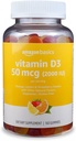 Basics Vitamin D3 2000 IU Gummys,橘子,柠檬和草莓,160 count (2 per service) (原索里莫)