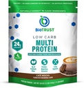 BioTrust Low Carb Білок Порошок - Смачна сироватка і Casein суміш від Gras-Fed Hormone Безкоштовні корови - Non GMO, клейковина Безкоштовна (Cafe Mocha)