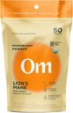 Om Lion's Mane Mushroom אבקת - תוספי Mushroom אורגני ו Nootropic - תמיכה זיכרון, פוקוס ועצב בריאות, 3.5 oz (50 משרתים)