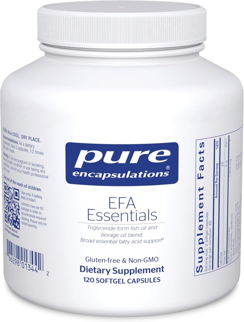 Pure Encapsulations EFA Essentials | Triglyceride-Form Fish Oil and Borage Oil Band