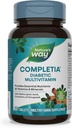 Nature's Way Completia Diabeetiline multivitamiin, pakub olulisi toitaineid, alfa-lipohappe, kaneeli, lambaläätse, tauriini, luteiini, kõrge tugevusega B-vitamiini, 60 tabletti (pakendamine võib varieeruda)
