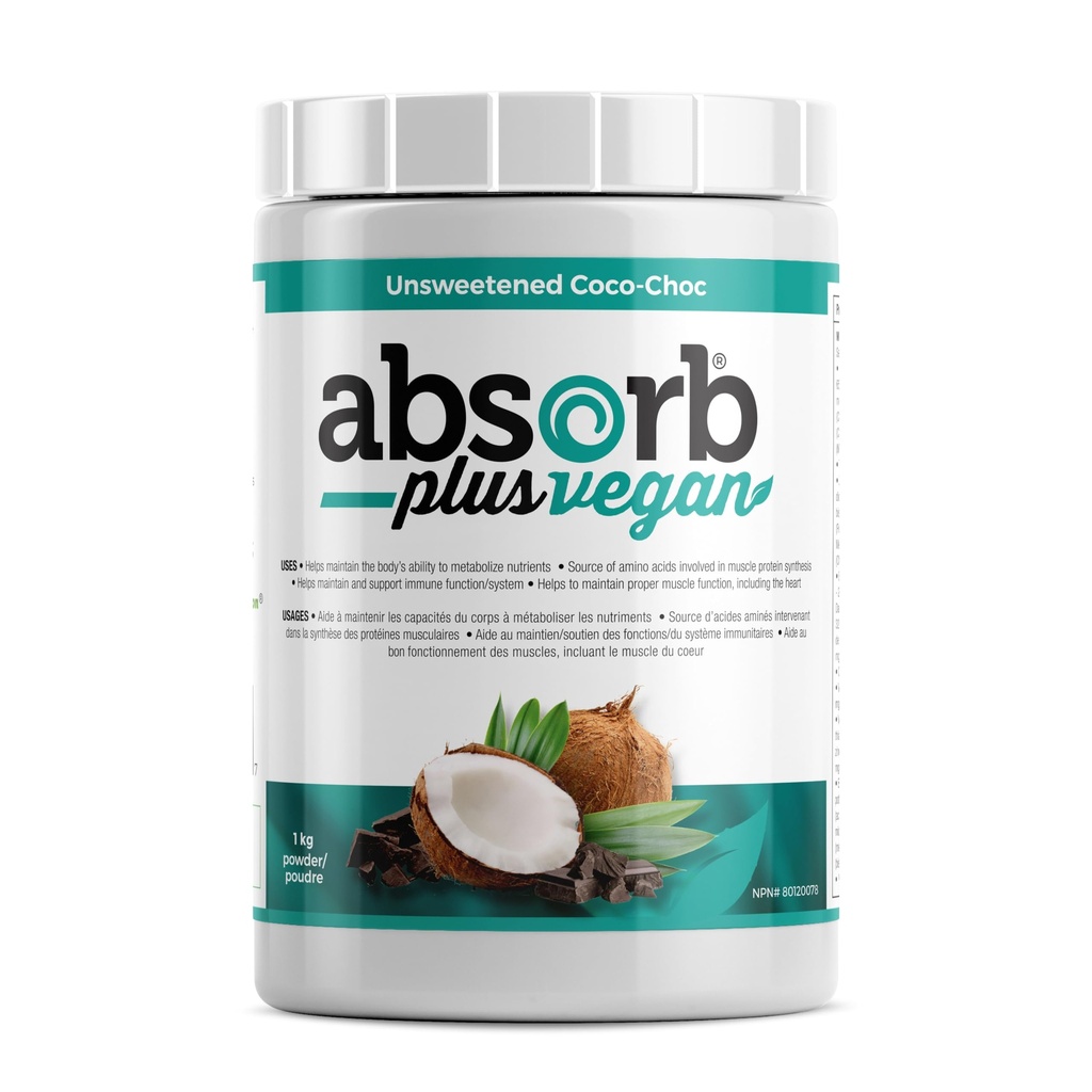 Vegan Isolate Protein - Gut Health, Nutritional Support, Natural Ingredients, Non-GMO, Gluten-Free, Organic Sprouted Rice Protein (2.2 lbs, Unsweetened Coco-Choc)