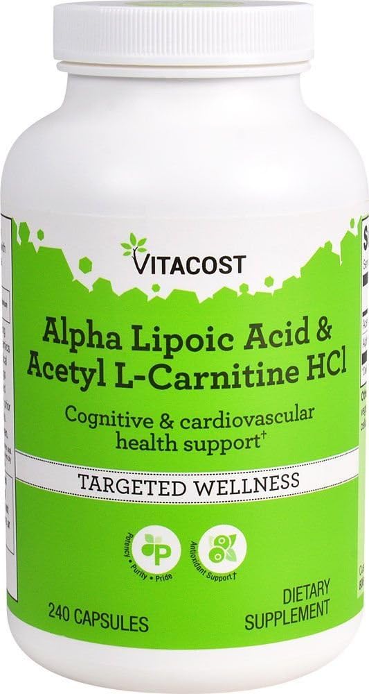 Vitacost Alpha Lipoic Acid & Acetyl L- Carnitine HCl -- 700 mg - 240 kapsułki