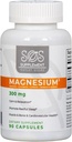 SOS Magnesium Complex - 300mg Kapseln von Magnesium Glycinat, Aquamin Magnesium & Magnesium Citrat für Muskelentspannung und Schlaf, hohe Absorption, Vegan, Non-GMO 45 Servietten