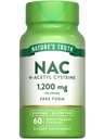 Nature's Truth NAC Supplement | N Acetyl Cysteine | Free Form Amino Acid | 1200 mg | 60 Capsules | Non-GMO and Gluten Free Supplement