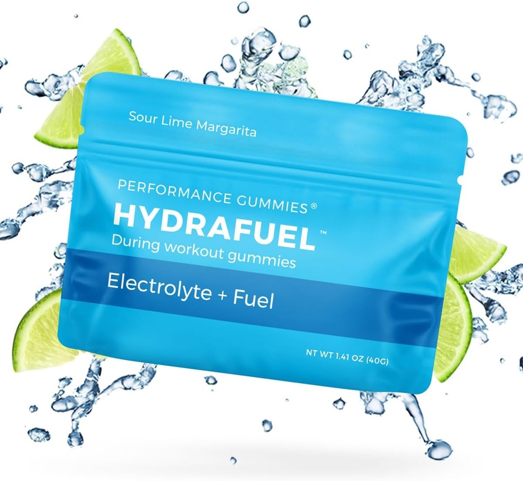 SGC Seattle Gummy Company - HydraFuel Electrolyte Hydration Gummies -12 - Pack Margarita - Patobulinta Atletinė veikla ir drėkinimo parama - Quick Carbohydres and Electrolytes