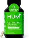 HUM Gut Instinct Napi probiotikumok nők és férfiak számára, Emésztési egészség, Lactobacillus, Bifidobacterium Strains for Immune Support, Probiotic Supplement for Healthy Gut Diversity, 30 kapszula