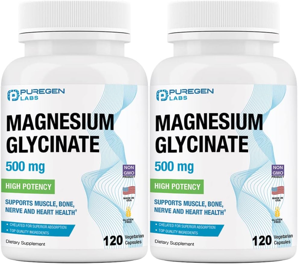 Magnesium Glycate 500mg [ไฮพอตเตส] Veggie Caps, Chended for over Absorpation, Not-GMO, no Glute and Dairy, ressoft Recember, Parts, Part, และ healthalthal Camps
