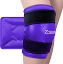 ZNÖCUETÖD Enhanced Knee Ice Pack Wrap for Pain Relief, Large Gel Ice Pack for Knee Leg Injuries Reusable with Cold Compression for Tendonitis, Arthritis, Swelling, Bruises, Surgery Recovery