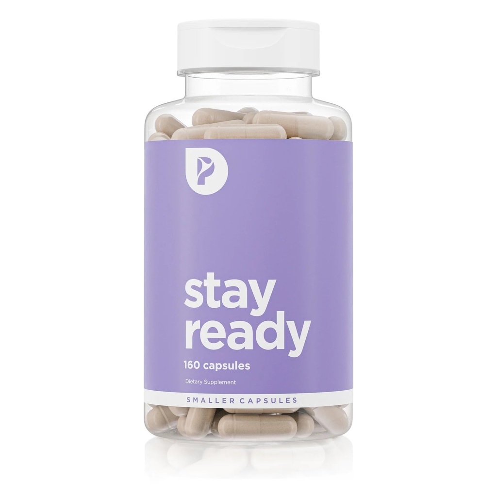 Stay Ready Fiber Supplement By Pure for Men & Pure for Her | Vegan | Bloat & Gas Relief, Supports Digestive Health & Regularity for Men & Women | 160 Capsules