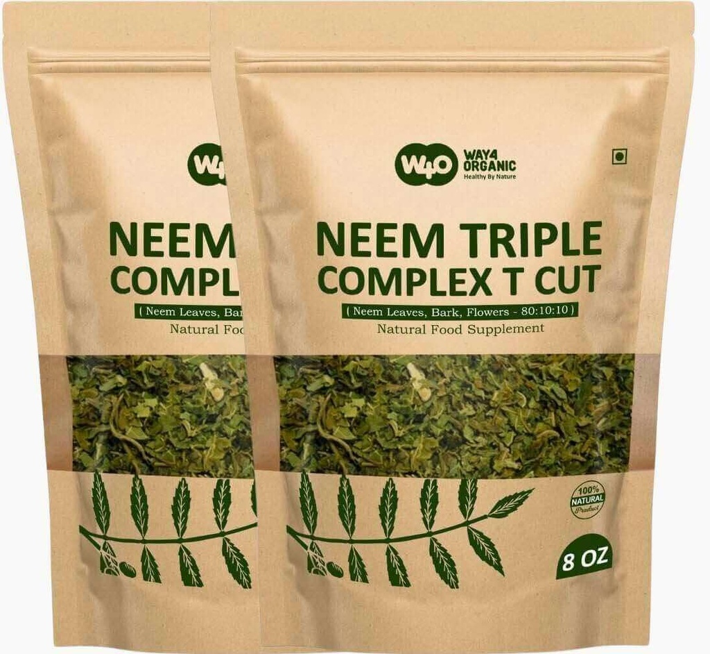 Neem Triple complex T Talla (No Powder), bé per fer te de Laf 8 Ounces, Deixa, Bark, Flor en relació(80: 10:10) (Pack of 2)
