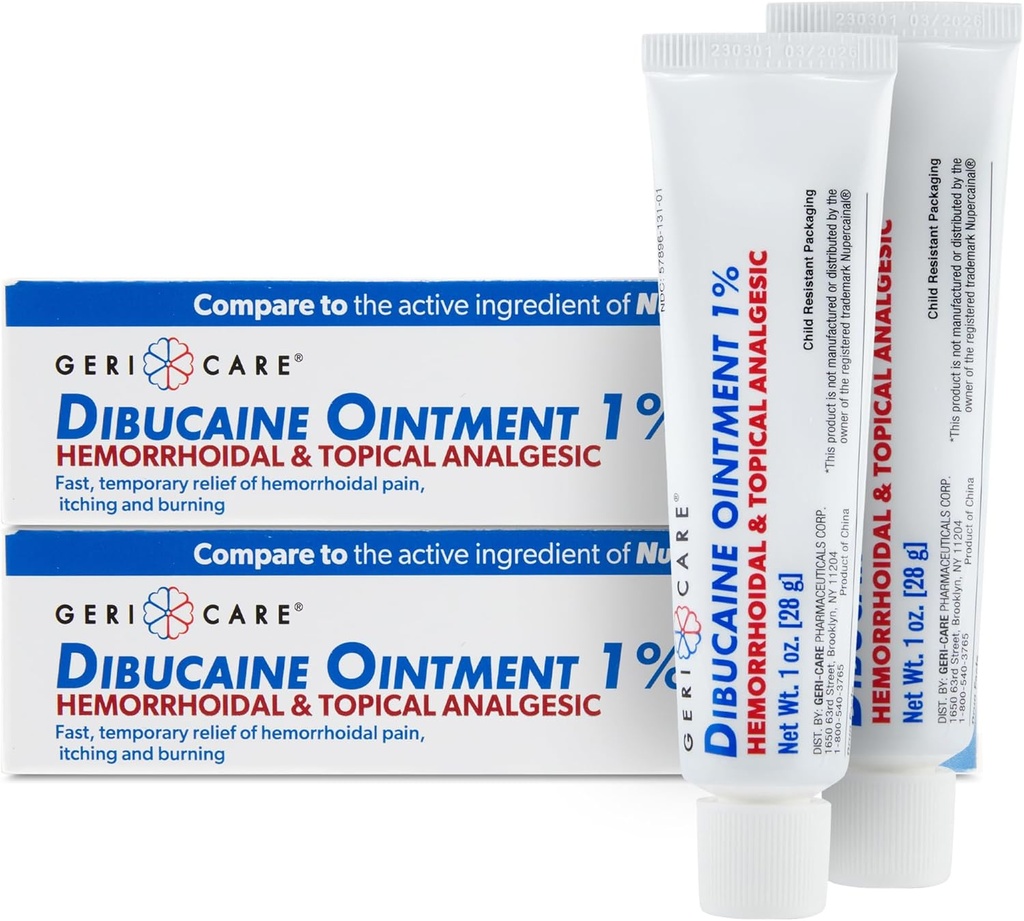 GeriCare Dibucaine Hemorroid Salve 1% Pain- Relief Hæmorroid Cream