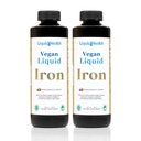 LIQUIDHEALTH Vegan Liquid Iron Supplement with SunActive & Ferrochel Fe - Natural Energy, Immune System & Metabolic Support, Increase Mental Clarity, Prenatal/Postnatal - USA Made, Non-GMO (2 Pack)