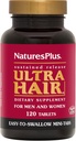 Natures Plus Ultra Hair, 持久释放 - 120易吞小药片 - 男女自然发型增生 - 长,Thicker Hair - 蔬菜,Gluten-free - 30 services