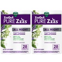 ZzzQuil Pure Zzzs All Night Extended Release, Melatonin Sleep Aid Tablets, Helps You Stay Asleep Longer, Sleep Aid for Adults, 2 mg per Tablet, 56 Total Tablets (2 Packs of 28)