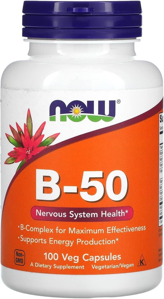 الآن Vitamin B-50 mg,100 Veg Capsules