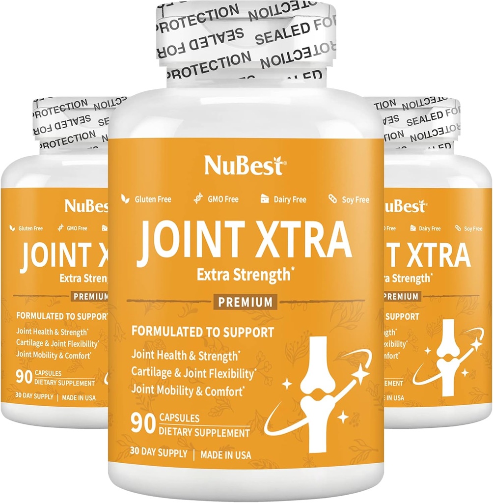 Közös Xtra Advanced Support Supplement - Joint Strength Formule with Glucosamine, Chondroitin, Turmeric, MSM & Boswellia for Joint & Cartilage Health, Rugalmasság, Mobilitás & Comfort (3-as csomag)