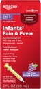 Basic Care Infants' Pain & Fever, Acetaminophen 160 mg per 5 ml, Suspension Liquid, Dye-Free Grape Flavor, 2 fl oz (Pack av 1)
