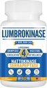 Lipomal Lumbrokinase Nattokinase Serrapeptase Complex, Suplemen Lumbrokinase untuk Circulation Heart Health dan Ditrable, 60 Capsules