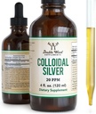 Colloada Silver 20 PPML - 4 FLZ (Plata Colidal amb Soloper) 99. 99.9% Pur, Glutin Free, No-GMO per doble Wood suplementaris