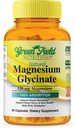 Greenfield Nutrizioak Halal Magnesium Glycinate 120mg (60 kapsulak) - Gluten Free Pure Magnesium osagarria - Halal bitaminak Nerve, bihotza, hezurrak eta muskulu-mugimenduak onartzen ditu