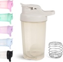 D.Y.A 16oz Shaker Bottle，Leak Proof Sports Shaker Cups for Protein Shakes，Shake Bottle for Pre Workout and Travel To Go，BPA Free & Easy Clean Protein Shaker Bottle,Grey
