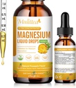 Magnesium Liquid Drops - Hoge Absorptie 5-in-1 Magnesium Complex Supplement met Magnesium Glycinate, Malate, Citrate, Taurate - voor bot, spieren, nerves & Energy - Vegan, Sugar Free, 2 Fl.oz