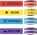 Medicína Stickers Návod na použitie Etiketa na trvalý papier AM NOON PM pre Pill case Planner 0.4 * 1.6inch (ráno večer večer večer)