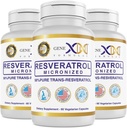 Fórmula Genexs 98% Pure Trans-Reveratrol amb bioo bioparationPerine® per a una absorció (3 paquets) Micronitzat, subTestitzat, completament inframat, Stabilitzat Reveratrol 600mg - 180X Trans-Reveratroles per a Sanitat