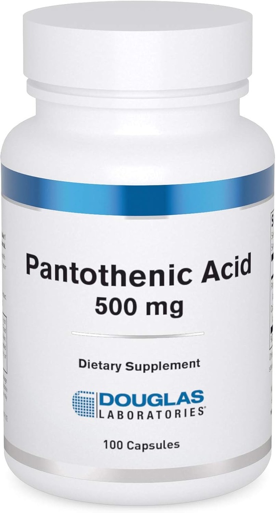 道格拉斯实验室 Pantothenic Acid 500 mg →维生素B5 支持细胞能量生产和代谢* 100 Capsules