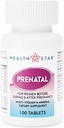GeriCare Prenatal Multivitamin av HealthStar for Healthy Mom and Baby - Folate + Vitamin C + Vitamin D + Iron + Calcium + B12-100 Tabletter
