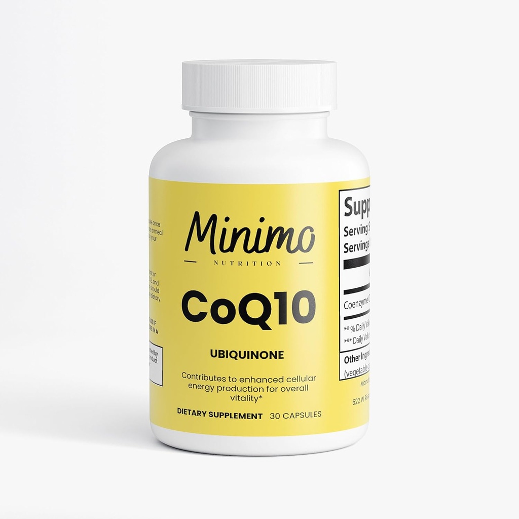 CoQ10 Ubiquinone 200mg, 3rd Party Tested, Optimally Absorbed Ubiquinone, Vegan, Gluten Free Dietary Supplement Support for Heart Health & Brain Function, 30 капсул