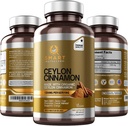 Smart Nutra Labs Organic Ceylon Cynamon suplement 1200mg na serwowanie, 180 Kapsułek wegańskich, 100% Czysty, Prawdziwe Ceylon Cynamon