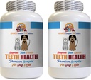 Bad Breath Treats for Dogs - Pets Premium Teeth Health for Dogs and Cats - Oral Gum Teeth Complex Support - Suplemento mineral para cans (2 botellas)