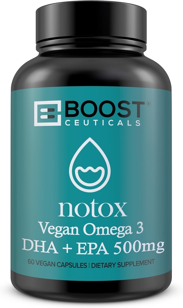 BoostCeutics Vegan Omega 3 Papildinājums 500mg Dha Epa Vegan Softgels - Nē Stearates Non GMO Gluten Free